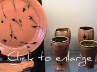 Salt fired pottery,Elaine Rossi