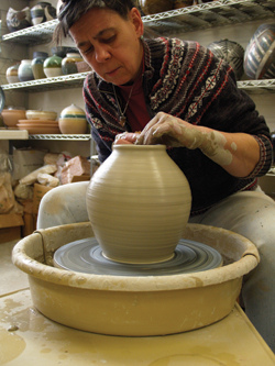 Deborah Slahta Pottery Wheel