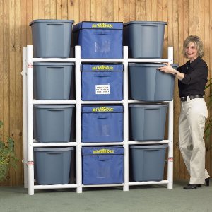 craft storage large containers with lids and rack