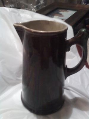 brown/green glaze pitcher