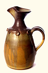Dennis Maza brown pottery pitcher