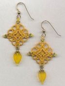 Golden earrings Tatter Elizabeth Lace