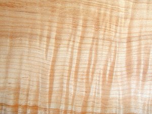 Maple wood big leaf flamed jewelry box