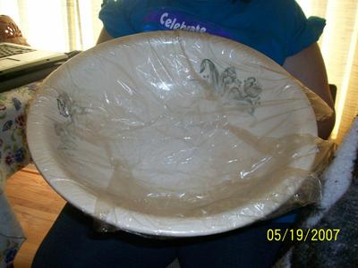 the bowl to set